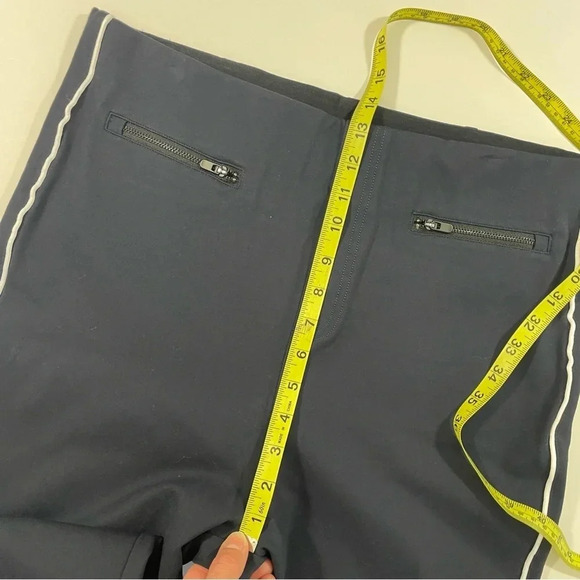 Spanx Perfect Pants Ankle Piped Skinny Ponte Knit Navy Blue - Picture 11 of 11